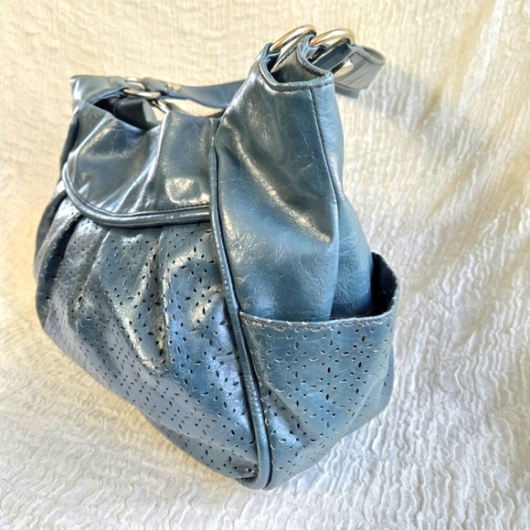 Nine WEST Women's HandBag Green  Size L Tote Chic Casual ‎ Y2K W16" x H11" x D5" - Picture 3 of 16